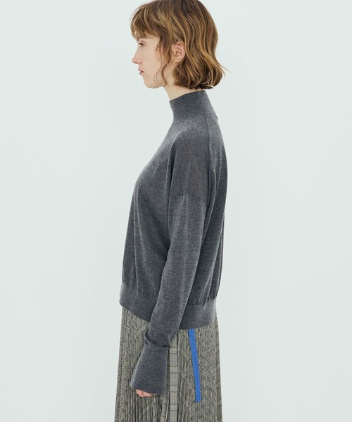 カシミヤシルク モックネックプルオーバー（ニット/セーター