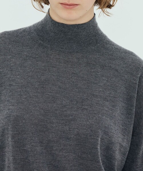 カシミヤシルク モックネックプルオーバー（ニット/セーター
