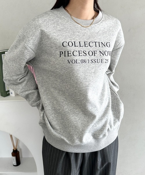 MYMOOD.（マイムード）の「フレンチロゴスウェット（スウェット・レディース・ブラック/ライトグレー/ブラウン/グレー・FREE）」の4枚目の写真