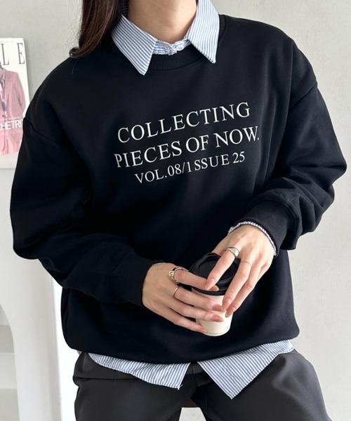 MYMOOD.（マイムード）の「フレンチロゴスウェット（スウェット・レディース・ブラック/ライトグレー/ブラウン/グレー・FREE）」の2枚目の写真