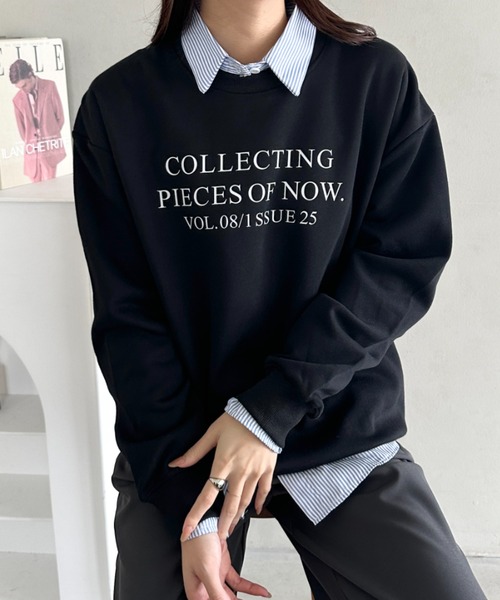 MYMOOD.（マイムード）の「フレンチロゴスウェット（スウェット・レディース・ブラック/ライトグレー/ブラウン/グレー・FREE）」の5枚目の写真