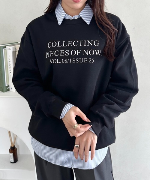 MYMOOD.（マイムード）の「フレンチロゴスウェット（スウェット・レディース・ブラック/ライトグレー/ブラウン/グレー・FREE）」の7枚目の写真