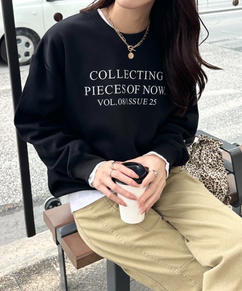 MYMOOD.（マイムード）の「フレンチロゴスウェット（スウェット・レディース・ブラック/ライトグレー/ブラウン/グレー・FREE）」の12枚目の写真