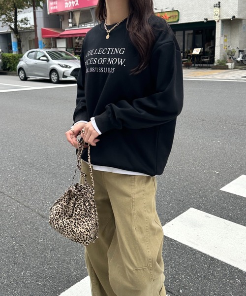 MYMOOD.（マイムード）の「フレンチロゴスウェット（スウェット・レディース・ブラック/ライトグレー/ブラウン/グレー・FREE）」の16枚目の写真