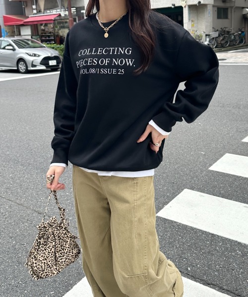 MYMOOD.（マイムード）の「フレンチロゴスウェット（スウェット・レディース・ブラック/ライトグレー/ブラウン/グレー・FREE）」の17枚目の写真