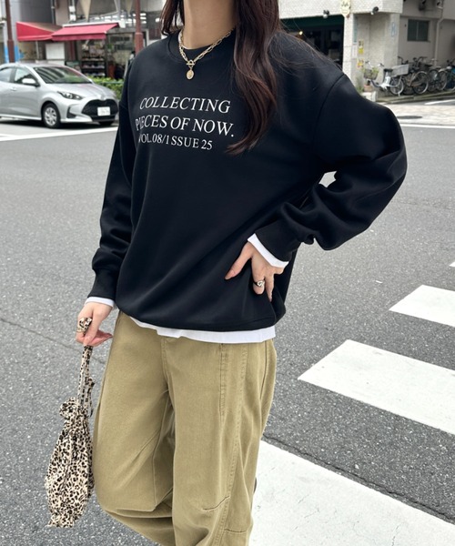 MYMOOD.（マイムード）の「フレンチロゴスウェット（スウェット・レディース・ブラック/ライトグレー/ブラウン/グレー・FREE）」の18枚目の写真