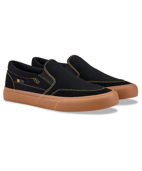 DC SHOES(ディーシーシューズ)の「VARIAL SLIP-ON S/DCスリッポンスニーカー(スニーカー・メンズ・ブラック×ホワイト/ブラック系その他・26cm/25.5cm/25cm/24.5cm/24cm/23.5cm/23cm/29cm/28.5cm/28cm/27.5cm/27cm/26.5cm)」の1枚目の写真