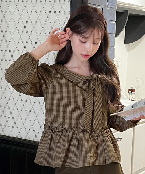 着用動画あり・2色展開】ロマンティックボウタイブラウス/2025 AW