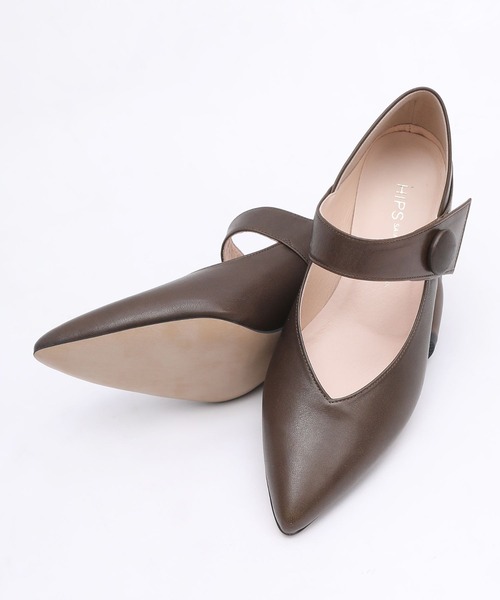 HIPS（ヒップス）の「【本革】ボタンベルトパンプス（パンプス・レディース・ダークカーキ/ブラック/アイボリー・22.5cm/23cm/23.5cm/24cm/24.5cm）」の17枚目の写真