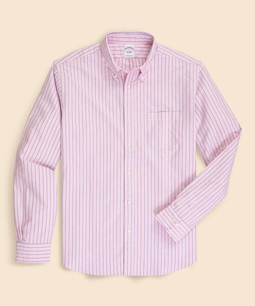 BROOKS BROTHERS(ブルックスブラザーズ)の「コットンオックスフォード ストライプ フライデーシャツ(シャツ/ブラウス・メンズ・ブルー/ピンク/イエロー/ホワイト/パープル・X-SMALL/X-LARGE/MEDIUM/SMALL/LARGE)」の5枚目の写真