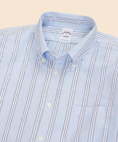 BROOKS BROTHERS(ブルックスブラザーズ)の「コットンオックスフォード ストライプ フライデーシャツ(シャツ/ブラウス・メンズ・ブルー/ピンク/イエロー/ホワイト/パープル・X-SMALL/X-LARGE/MEDIUM/SMALL/LARGE)」の8枚目の写真