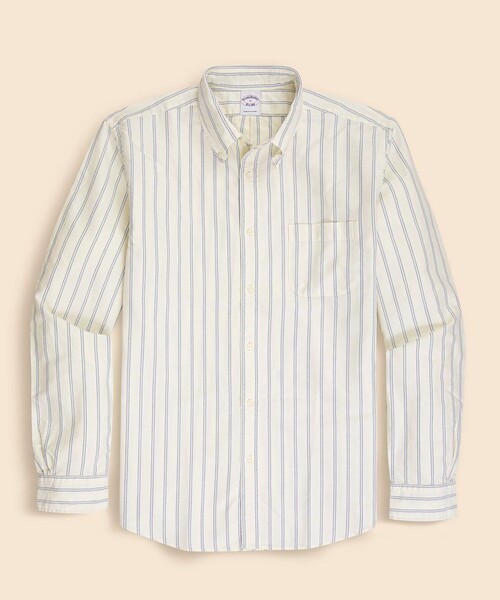BROOKS BROTHERS(ブルックスブラザーズ)の「コットンオックスフォード ストライプ フライデーシャツ(シャツ/ブラウス・メンズ・ブルー/ピンク/イエロー/ホワイト/パープル・X-SMALL/X-LARGE/MEDIUM/SMALL/LARGE)」の12枚目の写真