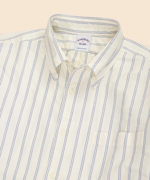 BROOKS BROTHERS(ブルックスブラザーズ)の「コットンオックスフォード ストライプ フライデーシャツ(シャツ/ブラウス・メンズ・ブルー/ピンク/イエロー/ホワイト/パープル・X-SMALL/X-LARGE/MEDIUM/SMALL/LARGE)」の13枚目の写真