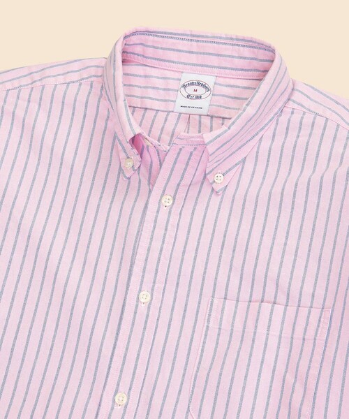 BROOKS BROTHERS(ブルックスブラザーズ)の「コットンオックスフォード ストライプ フライデーシャツ(シャツ/ブラウス・メンズ・ブルー/ピンク/イエロー/ホワイト/パープル・X-SMALL/X-LARGE/MEDIUM/SMALL/LARGE)」の16枚目の写真