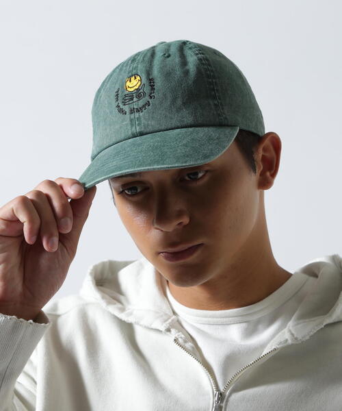 The Make Happy Studio（ザメイクハッピーストゥディオ）の「The Make Happy Studio/ザメイクハッピーストゥディオ/SMILE CAP（キャップ・メンズ・ベージュ/グレー系その他3/モスグリーン・F）」の3枚目の写真
