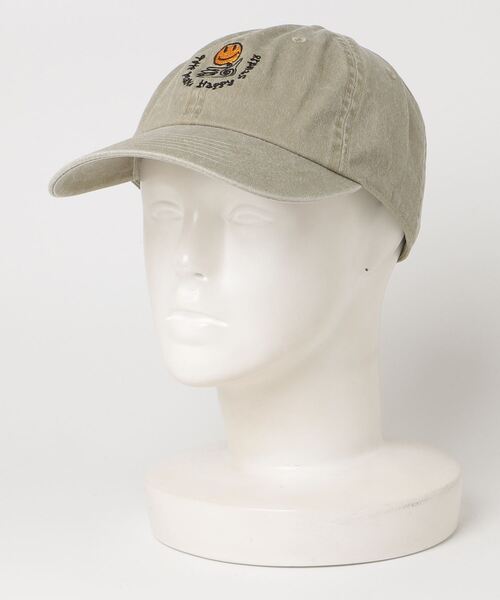The Make Happy Studio（ザメイクハッピーストゥディオ）の「The Make Happy Studio/ザメイクハッピーストゥディオ/SMILE CAP（キャップ・メンズ・ベージュ/グレー系その他3/モスグリーン・F）」の5枚目の写真
