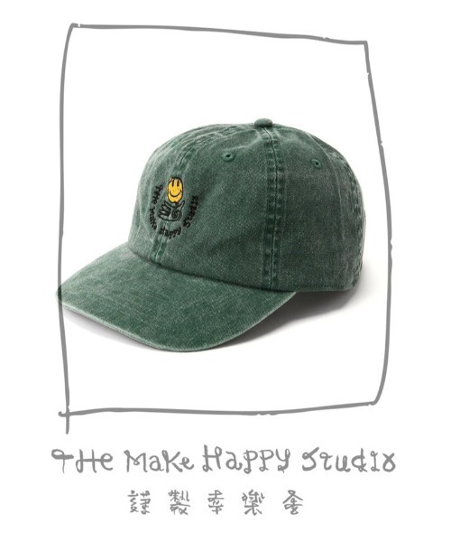 The Make Happy Studio（ザメイクハッピーストゥディオ）の「The Make Happy Studio/ザメイクハッピーストゥディオ/SMILE CAP（キャップ・メンズ・ベージュ/グレー系その他3/モスグリーン・F）」の7枚目の写真