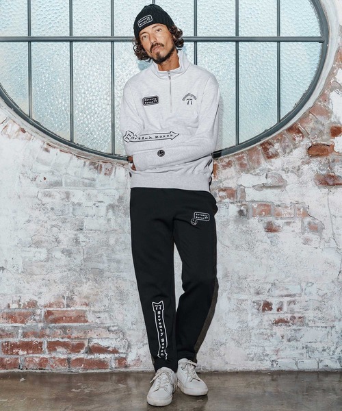 seventy seven（セブンティセブン）の「msw1771-middle onz half zip sweat shirt(25W) スウェット(7725W230)（スウェット・メンズ・アッシュ/ホワイト/ブラック・XL/L/M）」の7枚目の写真