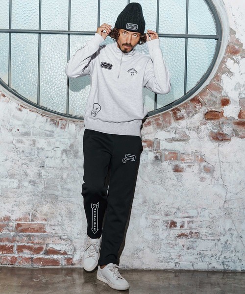 seventy seven（セブンティセブン）の「msw1771-middle onz half zip sweat shirt(25W) スウェット(7725W230)（スウェット・メンズ・アッシュ/ホワイト/ブラック・XL/L/M）」の9枚目の写真