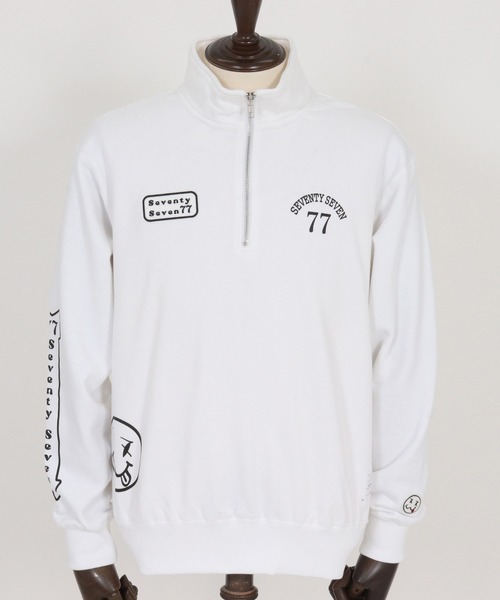 seventy seven（セブンティセブン）の「msw1771-middle onz half zip sweat shirt(25W) スウェット(7725W230)（スウェット・メンズ・アッシュ/ホワイト/ブラック・XL/L/M）」の21枚目の写真