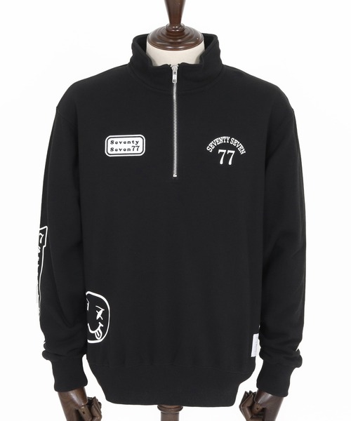 seventy seven（セブンティセブン）の「msw1771-middle onz half zip sweat shirt(25W) スウェット(7725W230)（スウェット・メンズ・アッシュ/ホワイト/ブラック・XL/L/M）」の22枚目の写真