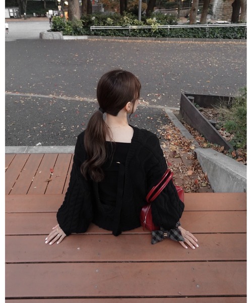 moi tytto（モイテュット）の「バックオープンニットPO（ニット/セーター・レディース・ナチュラル/ブラック/レッド/ブラウン・FREE）」の16枚目の写真