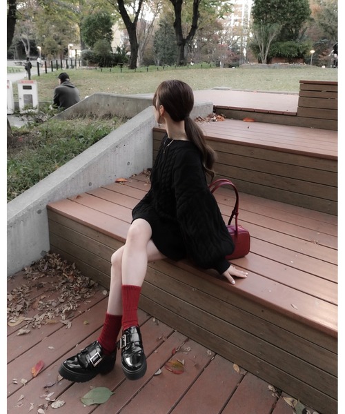 moi tytto（モイテュット）の「バックオープンニットPO（ニット/セーター・レディース・ナチュラル/ブラック/レッド/ブラウン・FREE）」の9枚目の写真