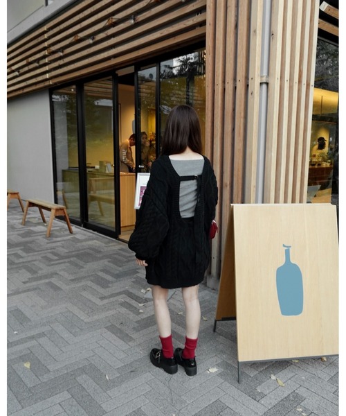 moi tytto（モイテュット）の「バックオープンニットPO（ニット/セーター・レディース・ナチュラル/ブラック/レッド/ブラウン・FREE）」の10枚目の写真