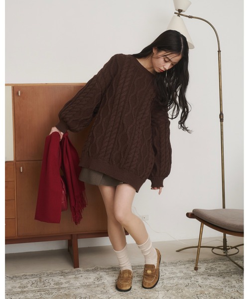 moi tytto（モイテュット）の「バックオープンニットPO（ニット/セーター・レディース・ナチュラル/ブラック/レッド/ブラウン・FREE）」の18枚目の写真