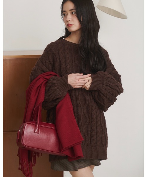 moi tytto（モイテュット）の「バックオープンニットPO（ニット/セーター・レディース・ナチュラル/ブラック/レッド/ブラウン・FREE）」の22枚目の写真