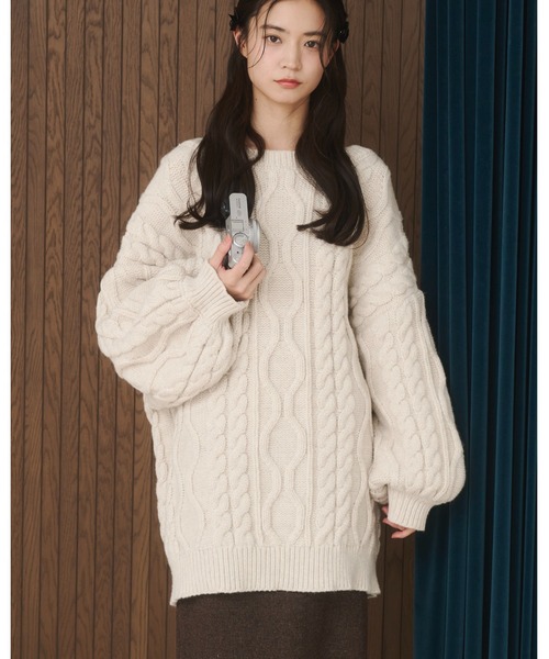 moi tytto（モイテュット）の「バックオープンニットPO（ニット/セーター・レディース・ナチュラル/ブラック/レッド/ブラウン・FREE）」の21枚目の写真