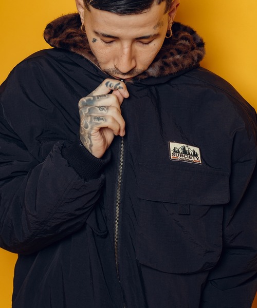 Subciety(サブサエティ)の「Reversible nylon fur blouson(ブルゾン・メンズ・オリーブ/ブラック/キャメル・X-LARGE/LARGE/MEDIUM/SMALL)」の11枚目の写真