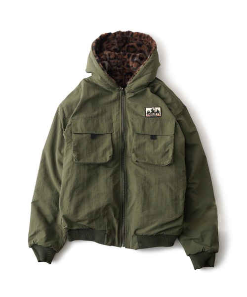 Subciety(サブサエティ)の「Reversible nylon fur blouson(ブルゾン・メンズ・オリーブ/ブラック/キャメル・X-LARGE/LARGE/MEDIUM/SMALL)」の6枚目の写真