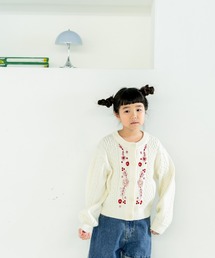 LOWRYS FARM | フラワーシシュウニット　583716(カーディガン/ボレロ)