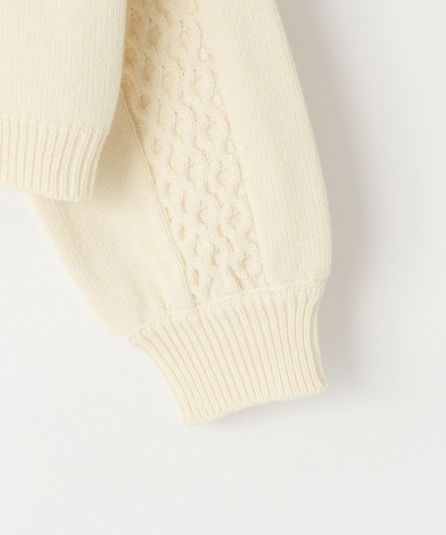 LOWRYS FARM（ローリーズファーム）の「フラワーシシュウニット　583716（カーディガン/ボレロ・キッズ・アイボリー/ネイビー・140cm/130cm/120cm/110cm/150cm）」の11枚目の写真