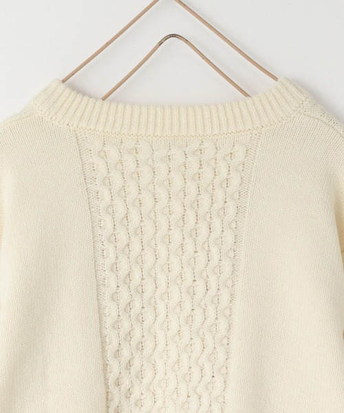LOWRYS FARM（ローリーズファーム）の「フラワーシシュウニット　583716（カーディガン/ボレロ・キッズ・アイボリー/ネイビー・140cm/130cm/120cm/110cm/150cm）」の14枚目の写真