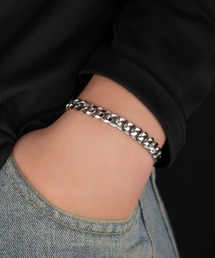 B.I.D.（ビーアイディー）の「《Bz》ユニセックスシルバーブレスレット/チェーンブレスレット(RZ)（ブレスレット）」