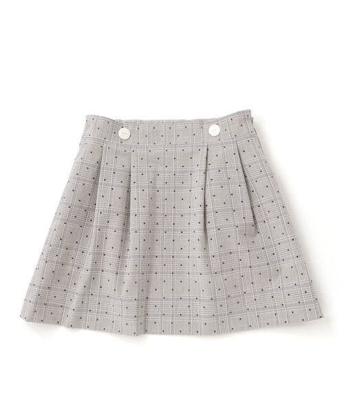 Tartine et Chocolat(タルティーヌエショコラ)の「【日本製】【お揃い】チェックフロッキードットスカート(100~140cm)(スカート・キッズ・グレー系その他・120cm/130cm/140cm)」の10枚目の写真