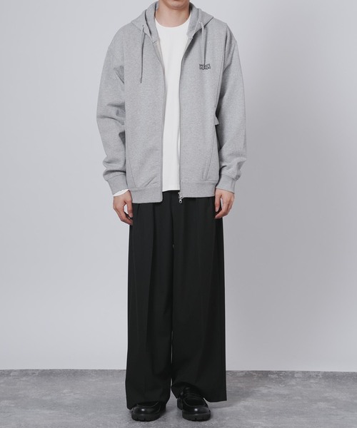 B.C STOCK(ベーセーストック)の「【OLIVEDRAB/オリーブドラブ】キャリーポケット ジップパーカー(パーカー・メンズ・グレー/ブラック/アイボリー・MEDIUM/LARGE)」の4枚目の写真