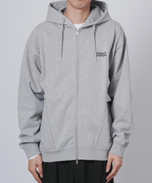 B.C STOCK(ベーセーストック)の「【OLIVEDRAB/オリーブドラブ】キャリーポケット ジップパーカー(パーカー・メンズ・グレー/ブラック/アイボリー・MEDIUM/LARGE)」の6枚目の写真