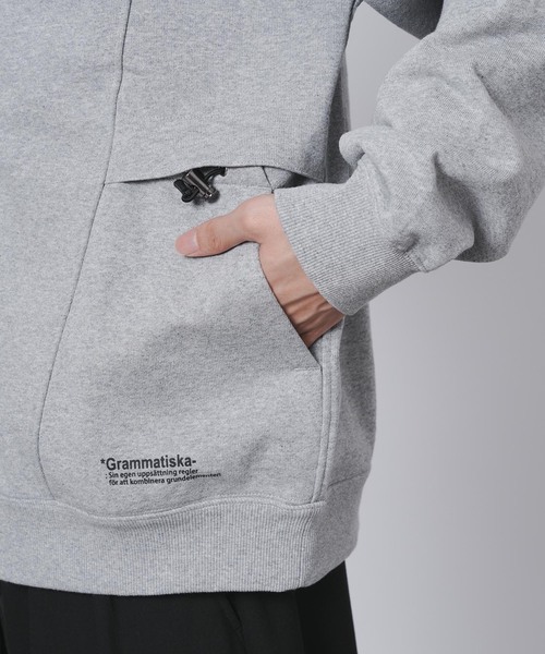 B.C STOCK(ベーセーストック)の「【OLIVEDRAB/オリーブドラブ】キャリーポケット ジップパーカー(パーカー・メンズ・グレー/ブラック/アイボリー・MEDIUM/LARGE)」の14枚目の写真