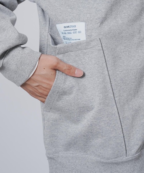 B.C STOCK(ベーセーストック)の「【OLIVEDRAB/オリーブドラブ】キャリーポケット ジップパーカー(パーカー・メンズ・グレー/ブラック/アイボリー・MEDIUM/LARGE)」の18枚目の写真