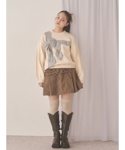 merry jenny（メリージェニー）の「プレゼントリボンニット（ニット/セーター・レディース・ピンク/ボルドー/アイボリー/ブルー・FREE）」の17枚目の写真