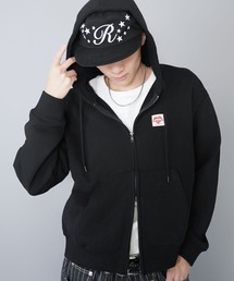 SPINNS（スピンズ）の「短丈ダブルジップパーカー/ワンポイントハート/リアルツリー/ショート丈（パーカー）」