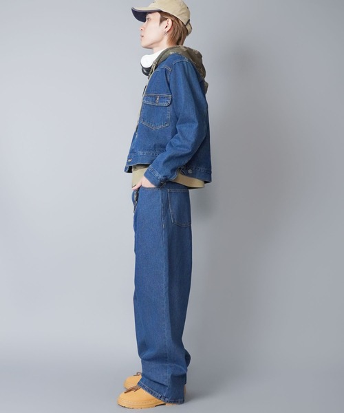 短丈ダブルジップパーカー/ワンポイントハート/リアルツリー/ショート