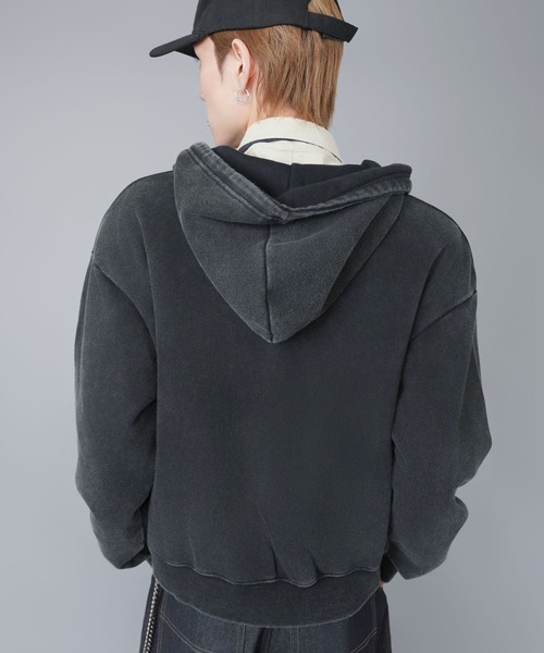 バーバリーブルーレーベル リアルファー 短丈 Wジップパーカー