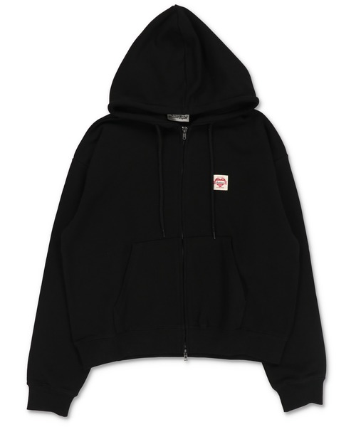 すーやん。 短丈ダブルジップパーカー/ワンポイントハート/リアルツリー