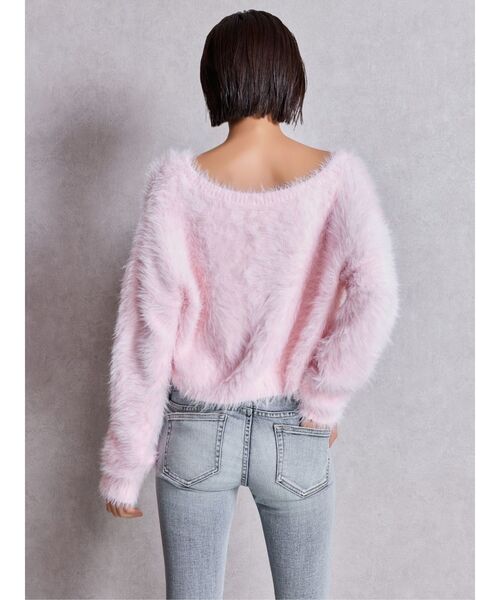 GYDA（ジェイダ）の「シャギーショートLOOSEニットトップス（ニット/セーター・レディース・ピンク/グレー/オフホワイト/スカイブルー・FREE）」の13枚目の写真