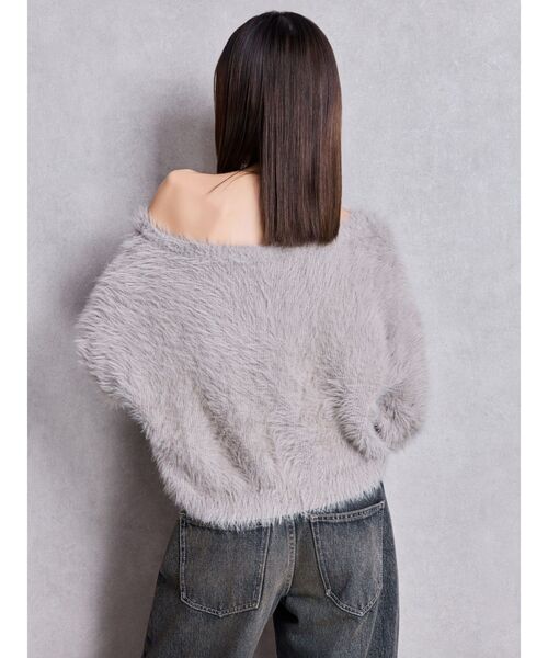 GYDA（ジェイダ）の「シャギーショートLOOSEニットトップス（ニット/セーター・レディース・ピンク/グレー/オフホワイト/スカイブルー・FREE）」の18枚目の写真