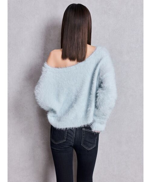 GYDA（ジェイダ）の「シャギーショートLOOSEニットトップス（ニット/セーター・レディース・ピンク/グレー/オフホワイト/スカイブルー・FREE）」の15枚目の写真